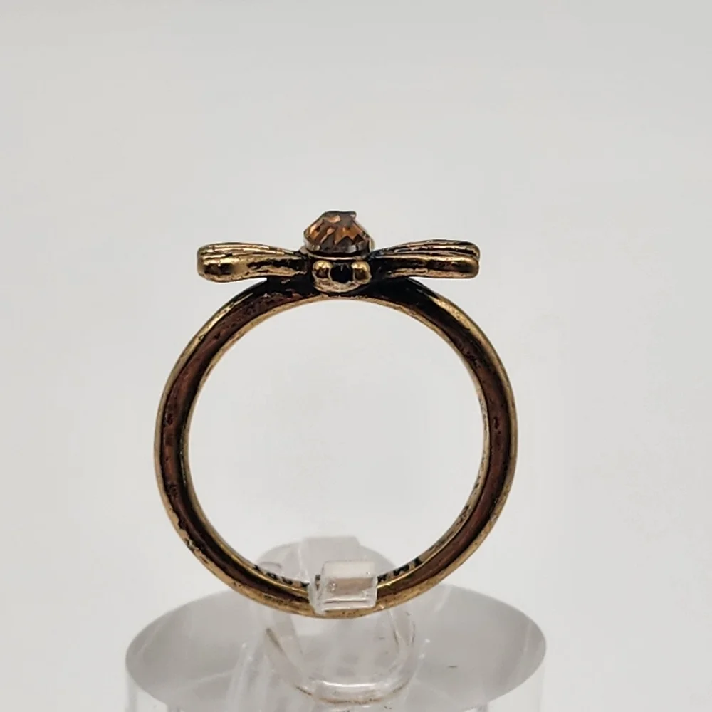 Brass Tone Dragonfly Ring (7)